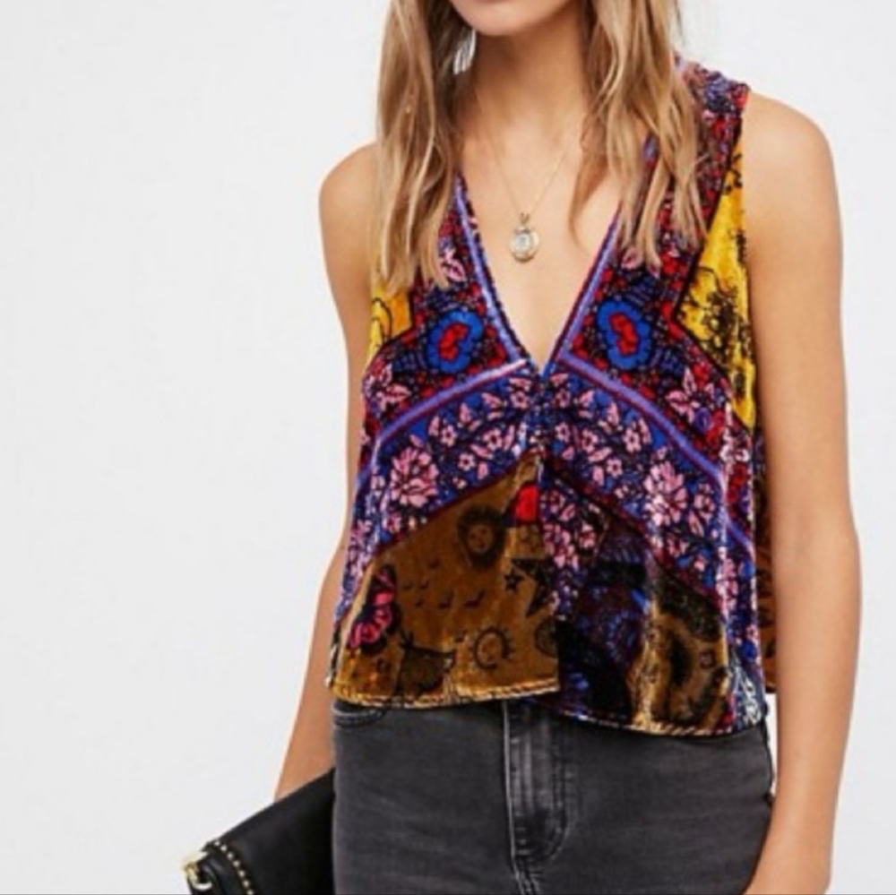 Free People Sweet Daydreams velvet swing tank - Picture 2 of 6